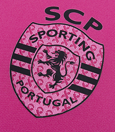 2024/25. Camisola alternativa cor-de-rosa, edio especial usada pelo futebol e modalidades do Sporting em outubro de 2024 para sensibilizar para a preveno do cancro da mama